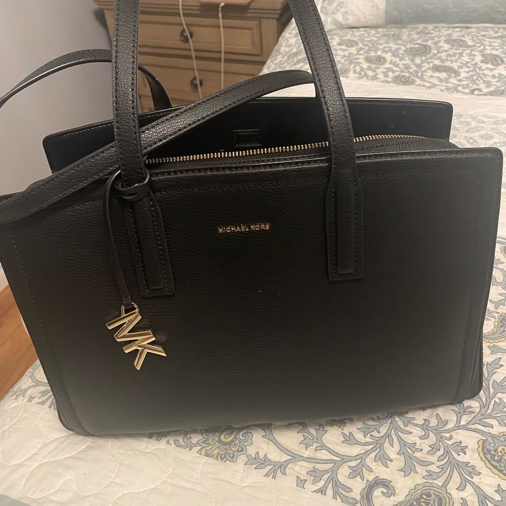 Michael Kors Black Leather Satchel